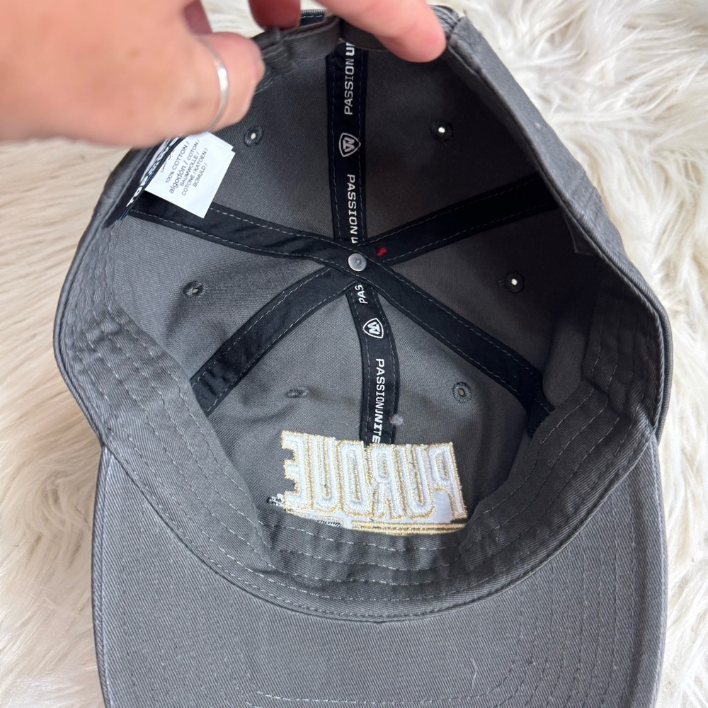 Purdue Boilermakers Top of the World Slice Adjustable Hat - Gray - Picture 5 of 6